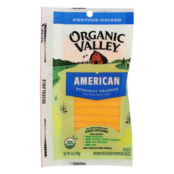 American Organic Premium Pasteurized Prepared Cheese Slices