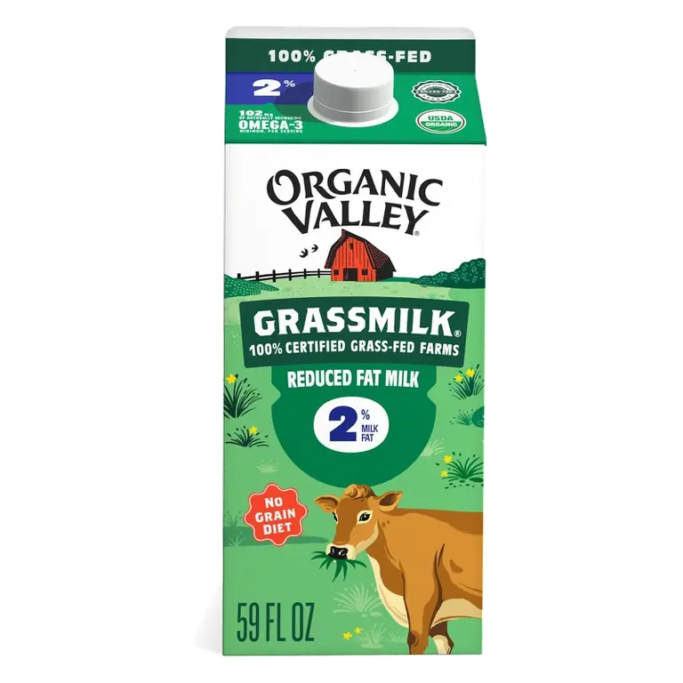Organic Valley Grassmilk 100% Grassfed Organic 2% Reduced Fat Milk, 59 fl oz