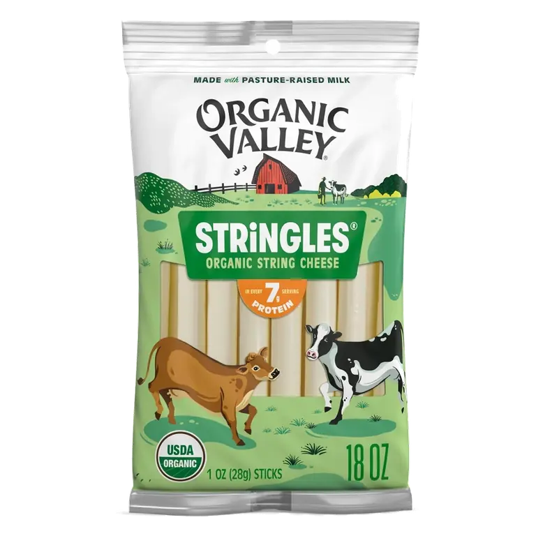 Mozzarella Low Moisture, Part Skim Organic String Cheese