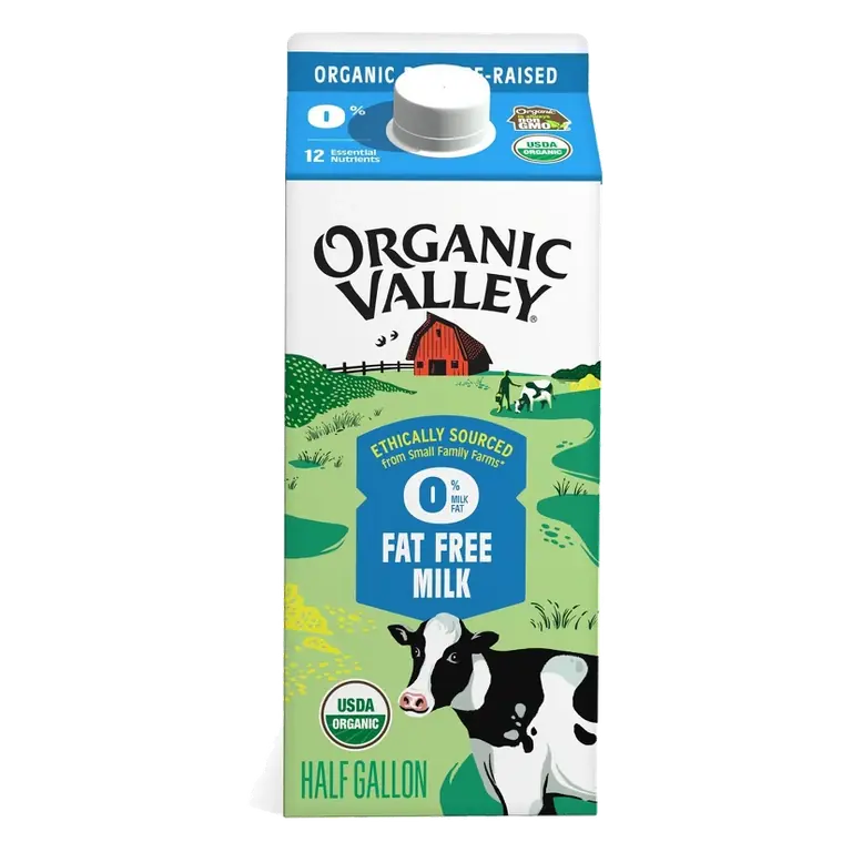 Organic Valley Skim Unflavored Milk, 64oz