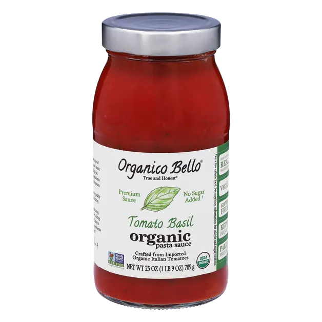 Organic No Sugar Added Tomato Basil Pasta Sauce
