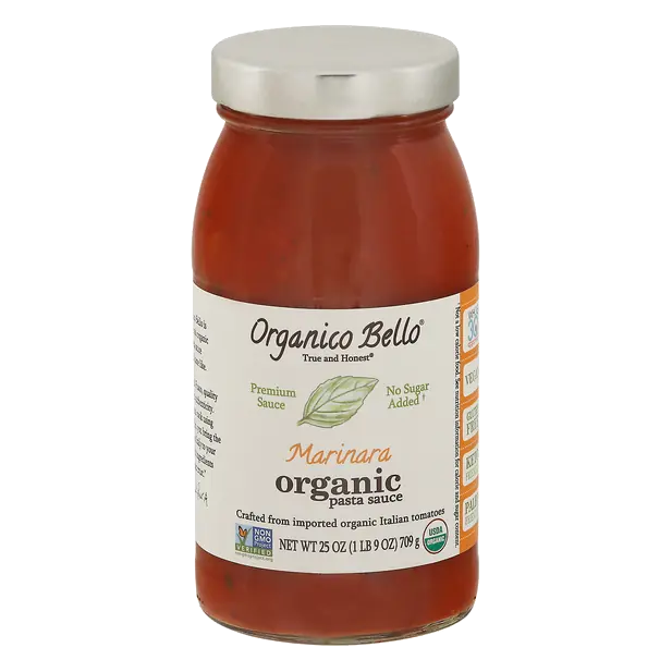 Organico Bello True and Honest Organic Marinara Pasta Sauce 25 oz