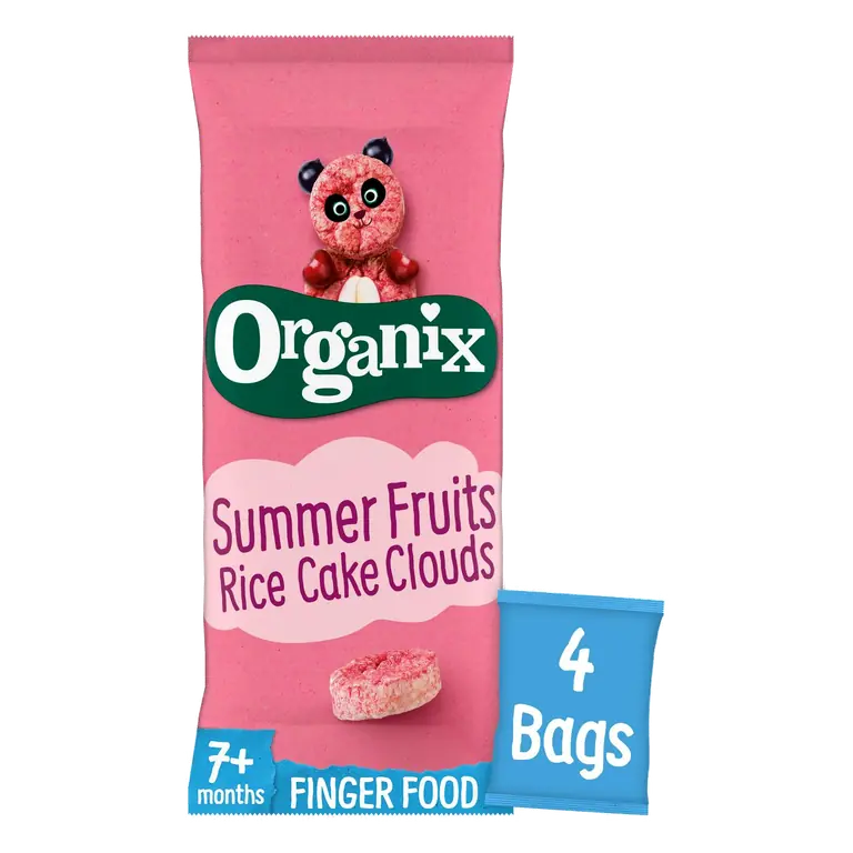 4 x 18g 7+ Months Summer Fruits Rice Cake Clouds