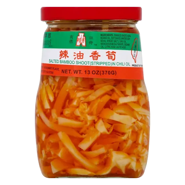 Bamboo Shoots, in Chili Oil, Salted, Stripped
