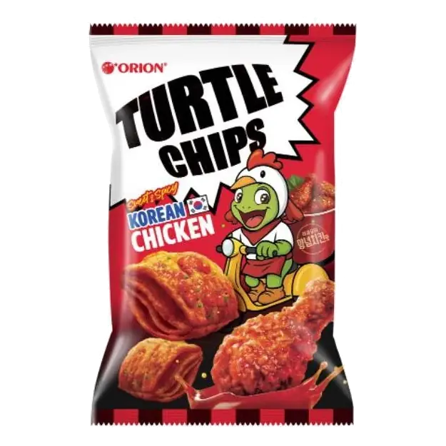 Orion Turtle Chips Korean Chicken Flavor Snacks, 5.64oz