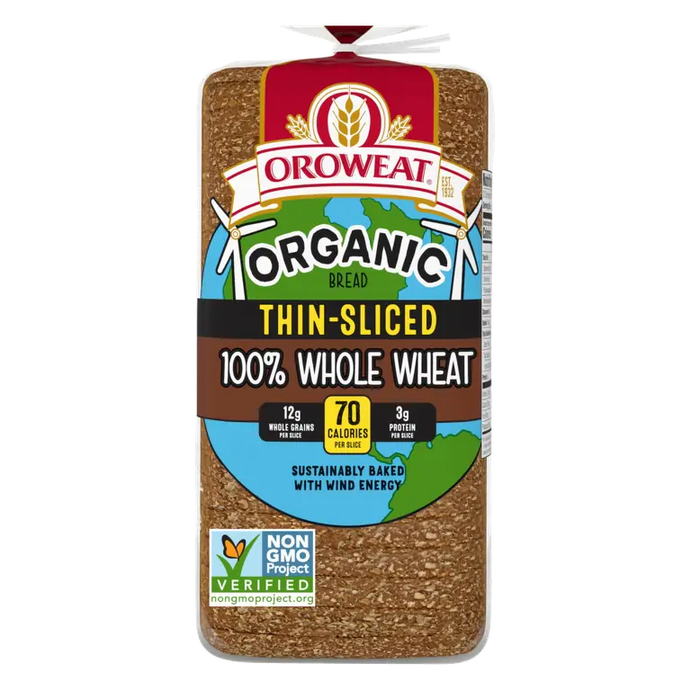 100% Whole Wheat Thin-Sliced Bread, 100% Whole Wheat