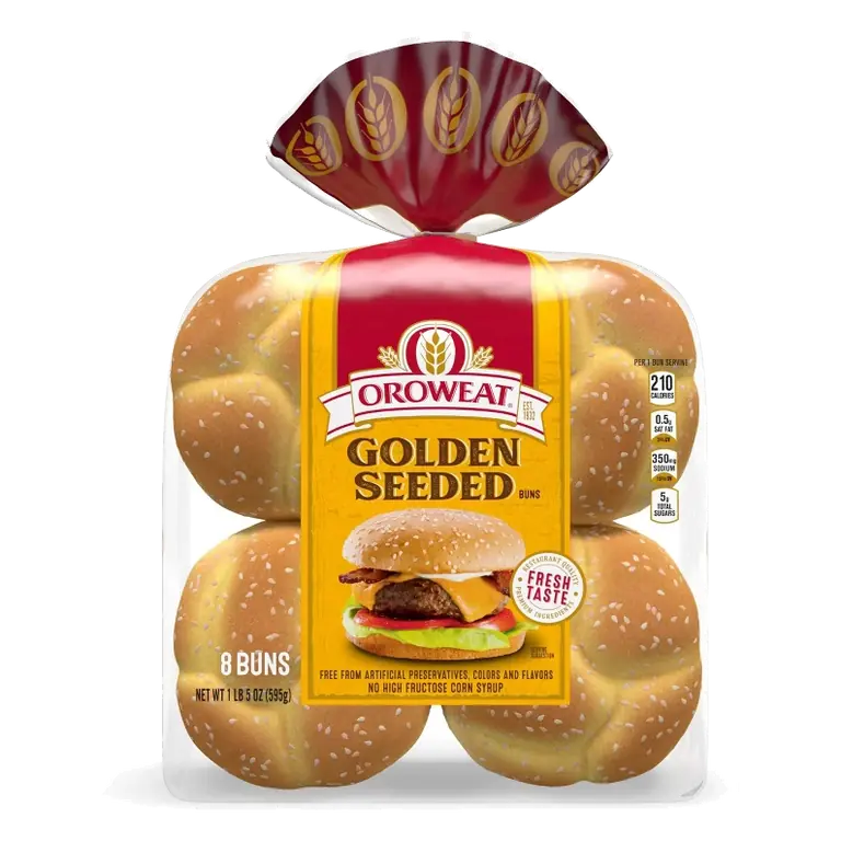 Oroweat Premium Golden Seeded Sliced Buns, 21oz/8ct