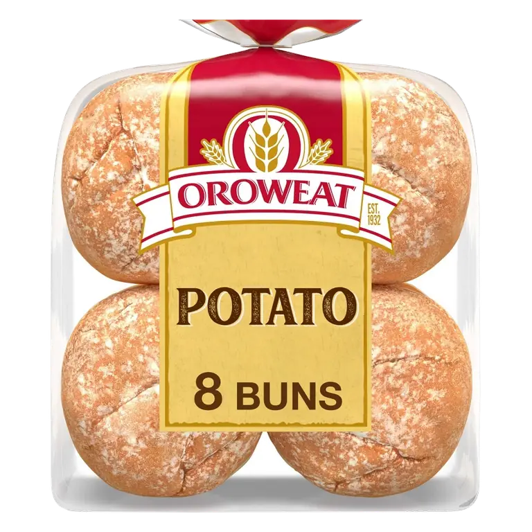 Oroweath Potato Hamburger Buns, 21oz/8ct