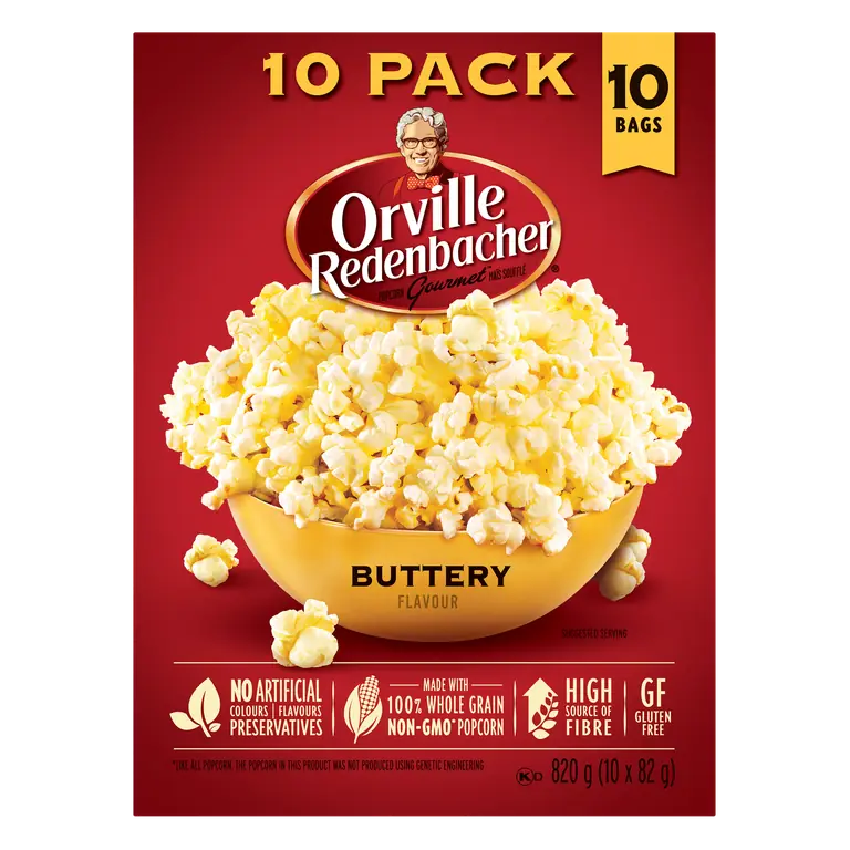 Gluten-Free Popcorn Buttery 10 Pack 82 g