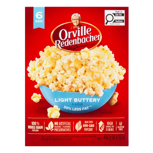 Gluten-Free Popcorn Light Buttery 6 Pack 76 g