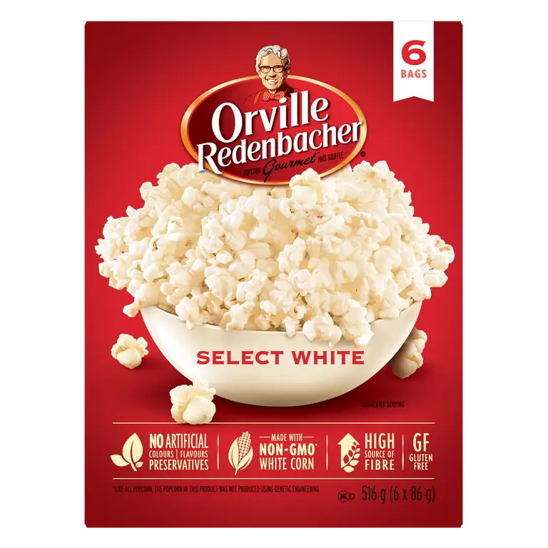 Gluten-Free Popcorn Select White 516 g