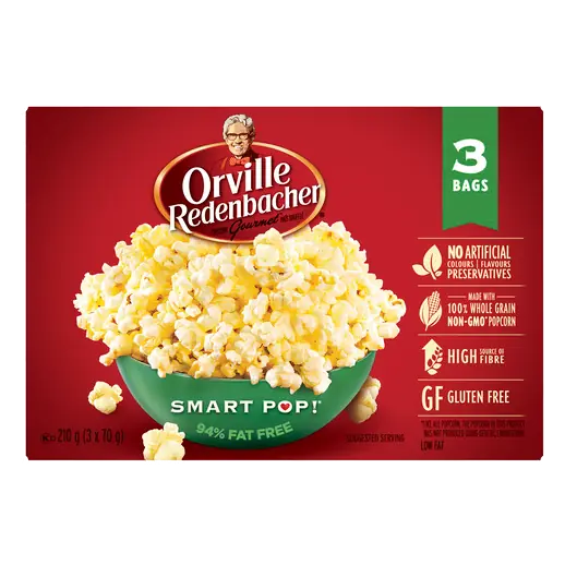 Gluten-Free Popcorn Buttery Smart 210 g