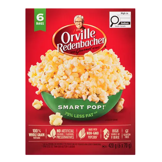 Gluten-Free Popcorn Smart Pop 6 x 70 g