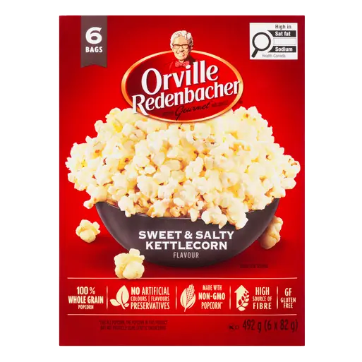 Orville Redenbacher's Gluten-Free Microwave Popcorn Sweet And Salty 6 x 82 g