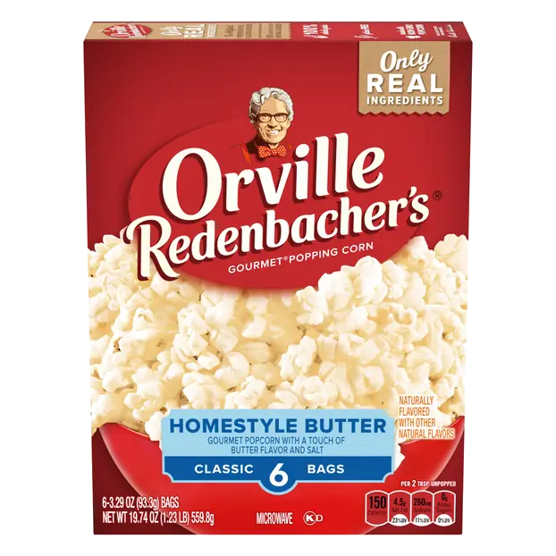 Homestyle Butter Microwave Popcorn - 6 c