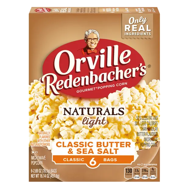 Naturals Light Butter Sea Salt Micro Popcorn - 6 ct