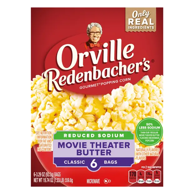 Reduced Sodium Movie Theater Butter Micro Popcorn 6