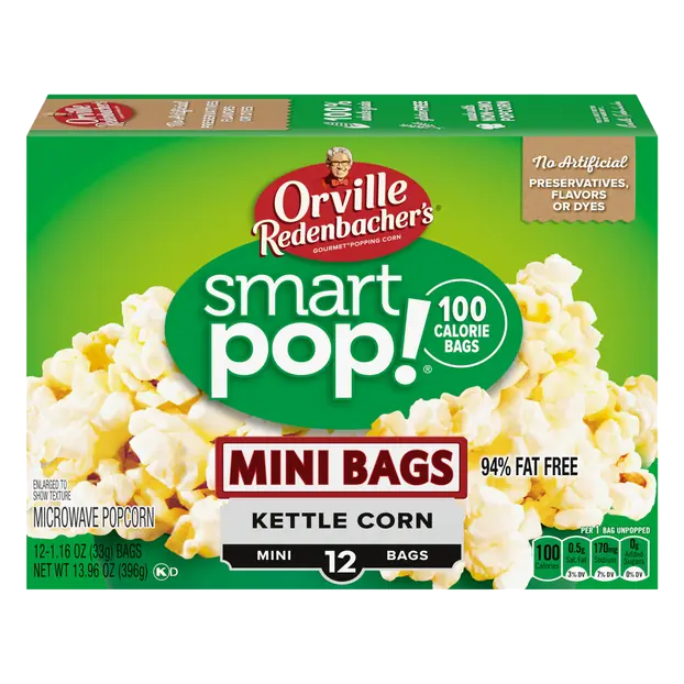 SmartPop! Kettle Corn Mini Microwave Popcorn - 12 ct