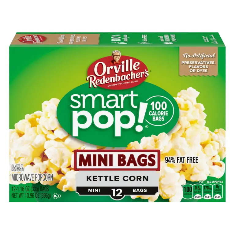 SmartPop! Kettle Corn Popcorn, 1.16 oz. Single Serve Bag