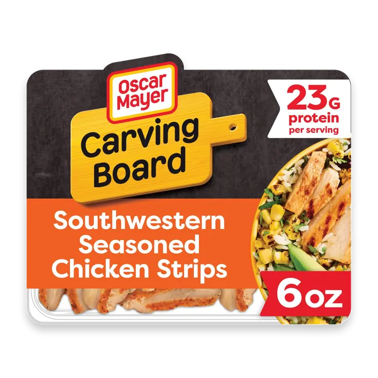 Carving Board Southwestern Seasoned Grilled Chicken Breast Strips Lunchmeat