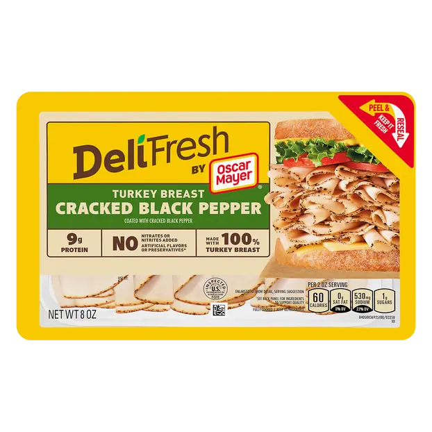 Deli Fresh Cracked Black Pepper Turkey Breast Sliced