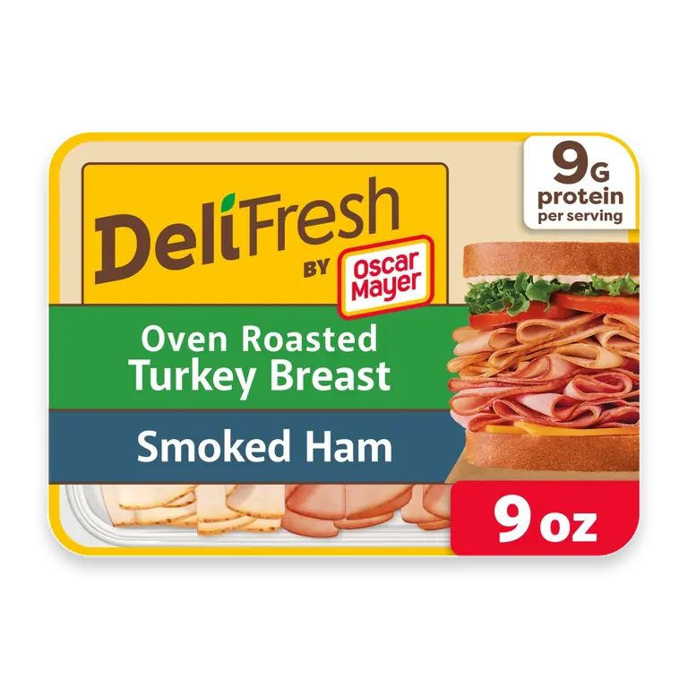Deli Fresh Oven Roasted Turkey Breast & Smoked Uncured Ham Thin Sliced Lunchmeat