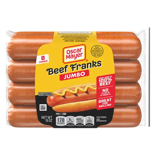 Jumbo Beef Franks - 8 ct