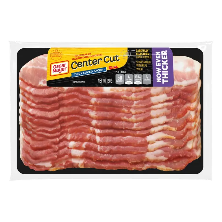 Naturally Hardwood Smoked Center Cut Thick Sliced Bacon