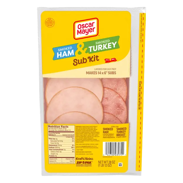 Sub Kit Smoked Ham & Smoked Turkey Sliced