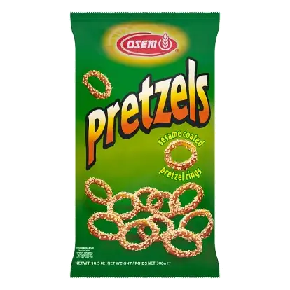 Sesame Coated Pretzel Rings