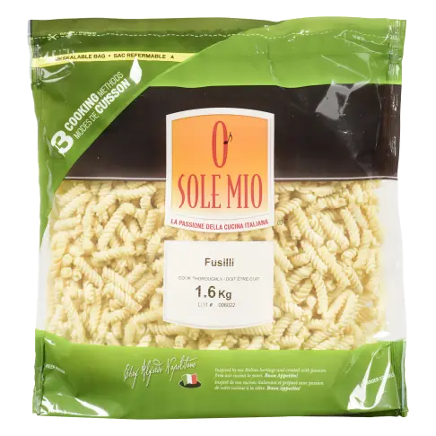 Frozen Fusilli Nature Pasta 1.6 kg