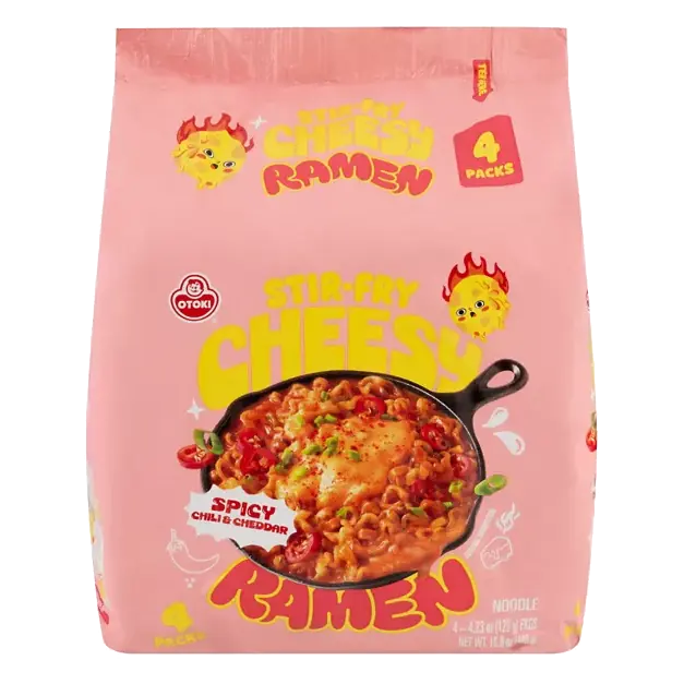 Stir-Fry Cheesy Spicy Chili & Cheddar Ramen