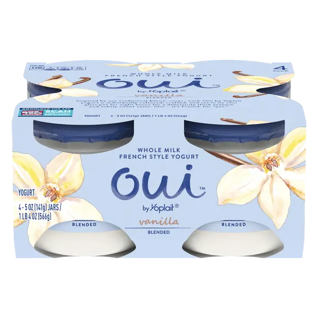 Whole Milk Vanilla Blended French Style Yogurt - 4 ct
