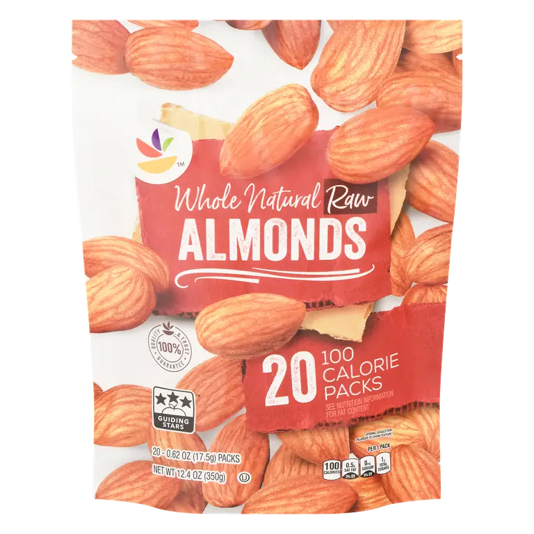 Almonds 100 Calorie Packs Whole Natural Raw - 20 ct