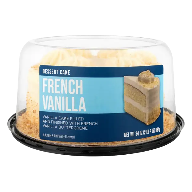 Bakery Double Layer French Vanilla Dessert Cake 7 Inch
