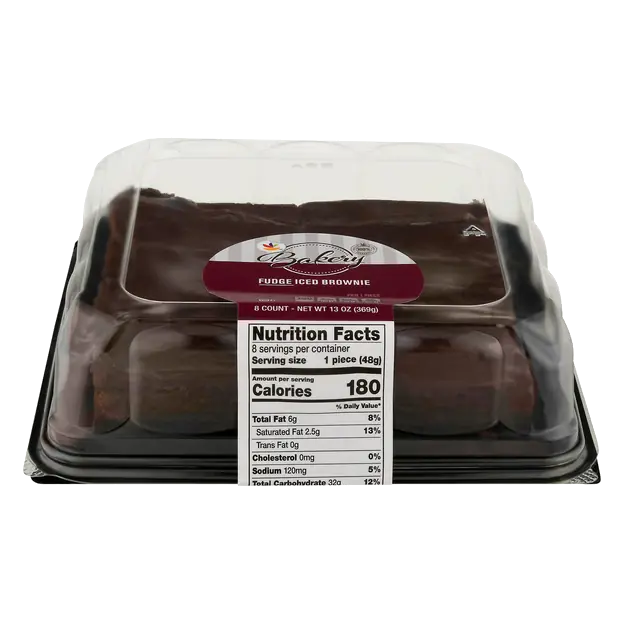Bakery Fudge Iced Brownie - 8 ct