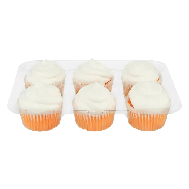 Bakery Orange Cupcakes with Whipped Frosting - 6 ct