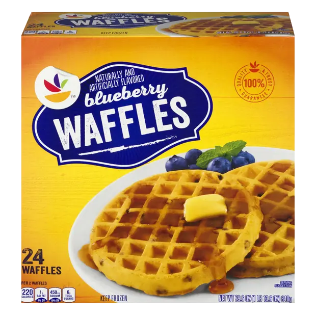 Blueberry Waffles - 24 ct