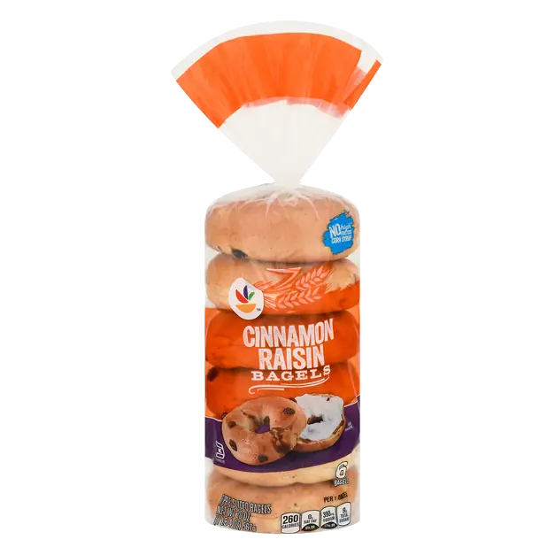 Cinnamon Raisin Pre-Sliced Bagels - 6 ct