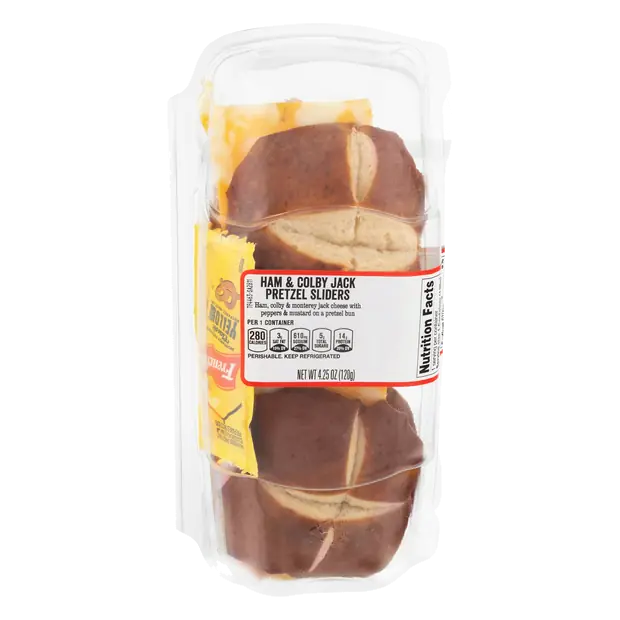Ham & Colby Jack Pretzel Sliders - 2 ct