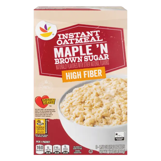 Maple 'N Brown Sugar High Fiber Instant Oatmeal - 8 ct