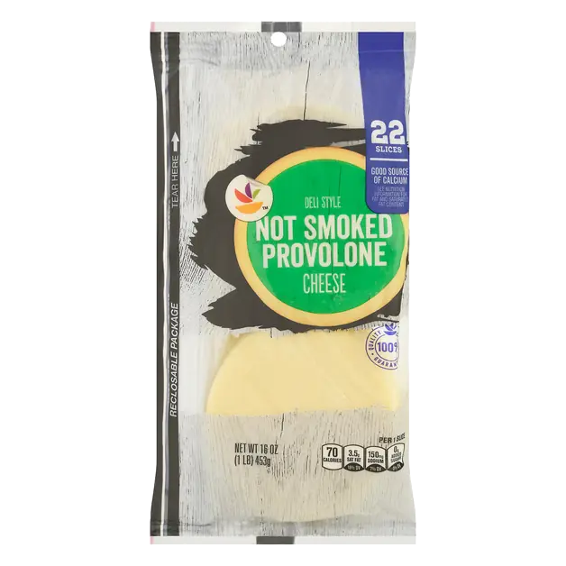 Natural Not Smoked Provolone Cheese Slices - 22 ct