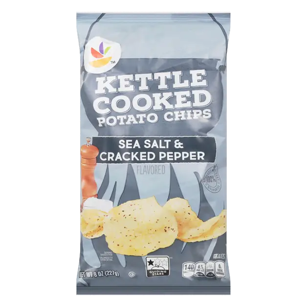 Sea Salt & Cracked Pepper Kettle Cooked Potato Chips