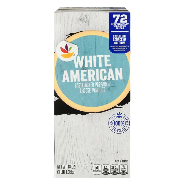 Singles White American Cheese Slices - 72 ct