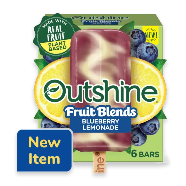 Blueberry Lemonade Fruit Blends Frozen Fruit Bars, 6 Count