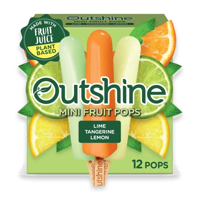Lime, Tangerine, and Lemon Frozen Fruit Pops, Variety Pack, 12 Count