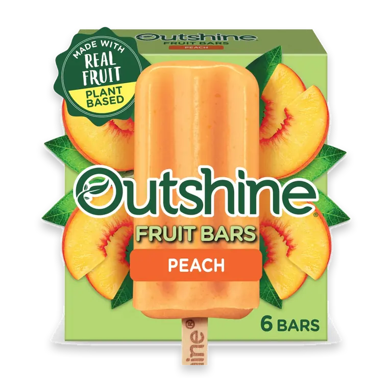 Peach Frozen Fruit Bars, 6 Count