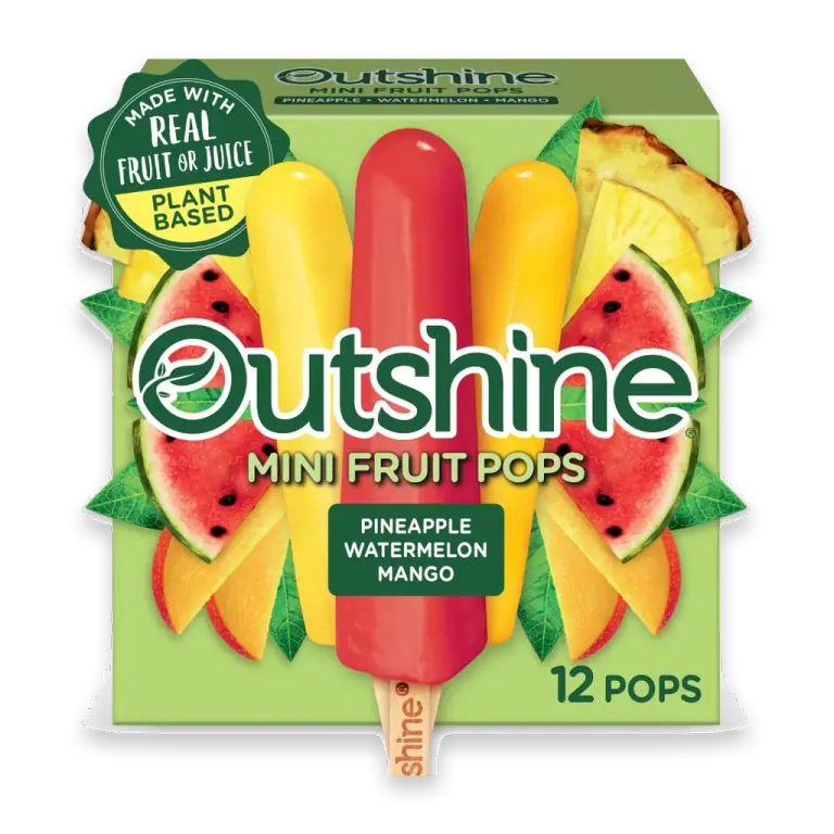 Pineapple, Watermelon, and Mango Mini Fruit Pops, Variety Pack, 12 Count