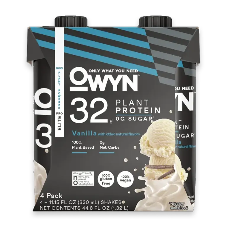 100% Vegan Pro Elite Vanilla Protein Shakes