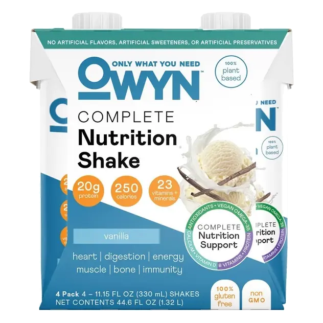 OWYN Complete Nutrition Dairy Free Protein Shake Vanilla Non-Caffeinated, 44.6 fl oz/4pk